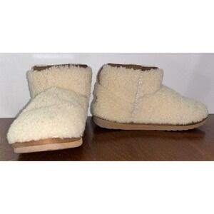 EMU Australia Stinger Micro Teddy Water  Sheepskin Boot White Leather Trim W7/M6